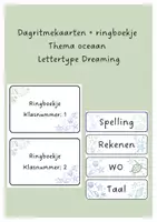 Voorbeeld - Dagritmekaarten + ringboekje Dreaming - Voorblad