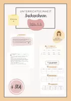 Vorschau - Arbeitsblätter - Sachaufgaben lösen | Unterrichtseinheit I Sachrechnen I Klasse 4 | Unterrichtsreihe - Deckblatt
