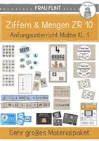 Vorschau - Arbeitsblätter - Materialpaket: Ziffern & Mengen ZR 10 - Kl. 1 - Deckblatt