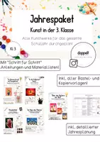 Vorschau - Stundenentwürfe - Jahrespaket - KUNST | Klasse 3 (Materialpaket) - Deckblatt