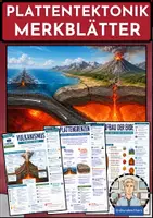 Vorschau - Merkblätter - Plattentektonik und Naturgefahren - 9 Merkblätter zu Aufbau der Erde, Vulkanismus, Erdbeben & Tsunamis - Erdkunde Klasse 7-9 - Deckblatt