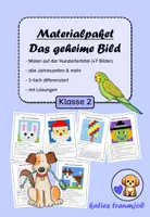 Vorschau - Arbeitsblätter - Materialpaket: Das geheime Bild (Hundertertafel) - Deckblatt