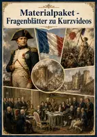 Vorschau - Arbeitsblätter - Französische Revolution - Napoleon - Wiener Kongress - Fragen zu Kurzvideos - Deckblatt