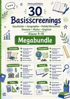 Vorschau - Arbeitsblätter - 30 Basisscreenings Klasse 9–10 – 6 Fächer - Deckblatt