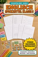Vorschau - Merkblätter - Englisch Spickzettel Klasse 5 – 9 Übersichten: Grammatik & Wortschatz - Deckblatt