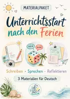 Vorschau - Arbeitsblätter - Unterrichtsstart nach den Ferien – Ferienrückblick, Würfelspiel & Reflexion - Deckblatt