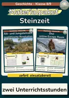 Vorschau - Stundenentwürfe - Steinzeit | Materialpaket - Deckblatt