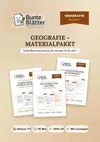 Vorschau - Stundenentwürfe - Materialpaket Geografie gesamt für Klasse 7/8/9 - Deckblatt