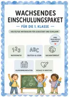 Vorschau - Arbeitsblätter - Wachsendes Einschulungspaket für die 1. Klasse – Über 40 sofort einsetzbare Materialien für einen gelungenen Schulstart - Deckblatt