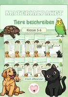 Vorschau - Arbeitsblätter - Tiere beschreiben - Deckblatt