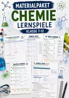 Vorschau - Arbeitsblätter - Materialpaket Chemie Lernspiele Klasse 7-12 | Abwechslungsreiche Arbeitsblätter Sek I & II - Deckblatt