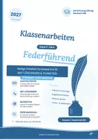 Vorschau - Arbeitsblätter - Materialpaket5 Klassenarbeiten Deutsch RS BW Klasse 9/10 Textverständnis und Argumentieren Abschlussprüfung 2027 Weiter mit KA 21? - Deckblatt