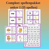 Voorbeeld - Compleet spellenpakket anker 1 met 13 spellen - Voorblad