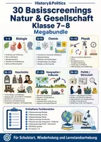 Vorschau - Arbeitsblätter - 30 Basisscreenings Natur & Gesellschaft Klasse 7–8 - Deckblatt