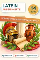 Vorschau - Unterrichtsreihen - Latein Arbeitshefte Paket – 14 Hefte: Grammatik, Ovid & römisches Leben - Deckblatt