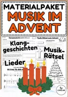 Vorschau - Mal- und Bastelvorlagen - Materialpaket: "Musik im Advent" - Musik Jg.4-6 - Deckblatt