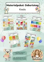 Vorschau - Bildkarten - Materialpaket Geburtstag Koalaklasse - Deckblatt