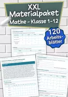 Vorschau - Arbeitsblätter - XXL Materialpaket – Mathematik Arbeitsblätter Klasse 1 bis 12 - Deckblatt