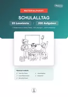 Vorschau - Arbeitsblätter - Schulalltag | 25 Lesetexte mit 200 Aufgaben & Lösungen – Leseverständnis Klasse 3–4 - Deckblatt