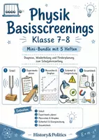 Vorschau - Arbeitsblätter - Physik Basisscreenings Klasse 7–8 Bundle - Deckblatt