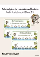 Vorschau - Spiele - Materialpaket Kettenaufgaben für verschiedene Zahlenräume - Deckblatt