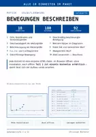 Vorschau - selbst erstellte Cliparts/Grafiken - Physik Selbstlernkurs — Bewegungen beschreiben (Teil 1–10) - Deckblatt