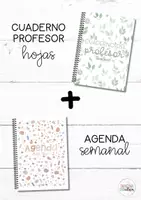 Vista previa - Para docentes: organización, planificación y formación - Cuaderno profesor hojas + agenda semanal - Portada