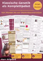 Vorschau - Stundenentwürfe - Genetik: Klassische Vererbung im Komplettpaket, Mendel bis Stammbaumanalyse (Biologie, Oberstufe) - Deckblatt
