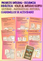 Vista previa - Unidades / Secuencias / Situaciones de Aprendizaje - PROYECTO INTEGRAL- secuencia didáctica: Viaje al Antiguo Egipto Lecturas, , matemáticas, historia, Cuadernillos de Actividades - Portada