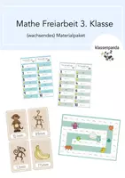 Vorschau - Arbeitsblätter - Mathe 3. Klasse Freiarbeit Materialpaket (wachsend) - Deckblatt