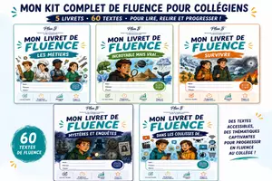 Aperçu - Fiches - 🌟 Kit complet – Mes livrets de fluence pour collégiens - Page de couverture