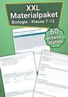 Vorschau - Arbeitsblätter - XXL Materialpaket - Biologie Arbeitsblätter Klasse 7 bis 12 - Deckblatt