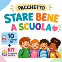 anteprima - Esercizi - Stare Bene a Scuola - 10 materiali + kit accoglienza inclusiva - Pagina di copertina
