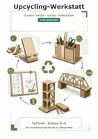 Vorschau - Stundenentwürfe - Technik Klasse 5–6: Upcycling-Werkstatt – 5 Materialien im Paket - Deckblatt