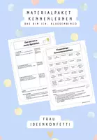Vorschau - Arbeitsblätter - Materialpaket Kennenlernen Das bin ich + Klassenbingo - Deckblatt