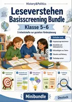 Vorschau - Arbeitsblätter - Leseverstehen Basisscreenings Klasse 5–6 – Minibundle - Deckblatt