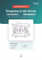 Vorschau - Arbeitsblätter - Ereignisse in der Schule | 25 Lesetexte mit 200 Aufgaben & Lösungen – Leseverständnis Klasse 3–4 - Deckblatt