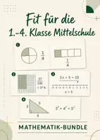 Vorschau - Arbeitsblätter - Fit für die 1.–4. Klasse Mittelschule – Mathematik-Komplettbundle - Deckblatt