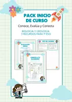 Vista previa - Hojas de trabajo - PACK INICIO DE CURSO 1ºESO BIOLOGÍA Y GEOLOGÍA - Portada