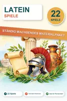 Vorschau - Spiele - Latein Spiele Paket – 22 Dominos & Kartenspiele: Grammatik und Wortschatz - Deckblatt