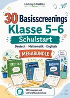 Vorschau - Arbeitsblätter - 30 Basisscreenings Klasse 5–6 Schulstart - Deckblatt