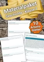 Vorschau - Arbeitsblätter - Materialpaket – Geschichte Klasse 7 – Arbeitsblätter - Deckblatt