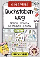 Vorschau - Unterrichtsreihen - Buchstabeneinführung DRUCKSCHRIFT Klasse 1 – Lesen & Schreiben lernen | Sparpaket - Deckblatt