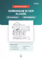 Vorschau - Arbeitsblätter - Gemeinsam in der Klasse | 25 Lesetexte mit 200 Aufgaben & Lösungen – Leseverständnis Klasse 3–4 - Deckblatt