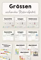 Vorschau - Arbeitsblätter - Materialpaket | Grössen - Deckblatt