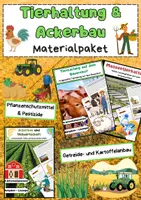 Vorschau - Arbeitsblätter - Tierhaltung & Ackerbau: Landwirtschaft, Nutztiere, Pflanzenbau, Boden, Düngung - Deckblatt