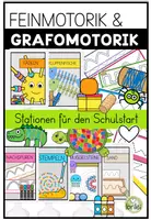 Vorschau - Arbeitsblätter - Feinmotorik & Grafomotorik – Stationen für einen gelungenen Schulstart - Deckblatt