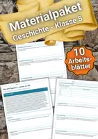 Vorschau - Arbeitsblätter - Materialpaket – Geschichte Klasse 5 – Arbeitsblätter - Deckblatt