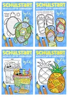 Vorschau - Arbeitsblätter - 4x Sommerferienrückblick Steckbriefe zum Schulstart - Ferienreflexion Materialpaket - Deckblatt