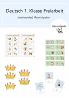 Vorschau - Spiele - 1. Klasse Deutsch Freiarbeit Materialpaket (wachsend) - Deckblatt